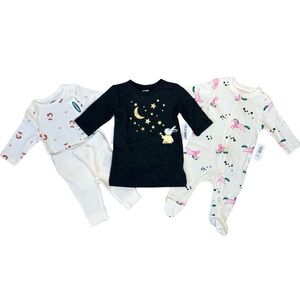 Old Navy Baby Bundle NWT Size 0-3 Mos Fox Bunny Unicorn Moon Stars Comfy 4 Piece